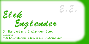 elek englender business card